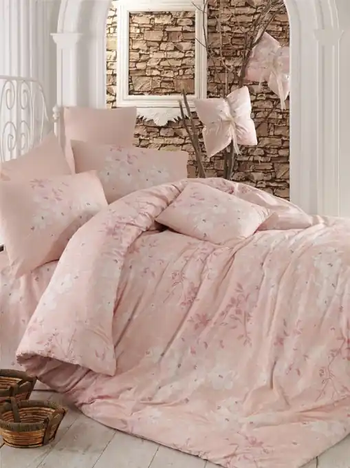 Preț promoțional Lenjerie de pat 1 Persoana Model Elena Pink