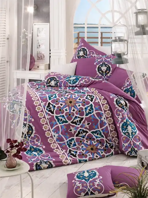 Reducere specială Lenjerie de pat 1 Persoana Model Kayra Pink