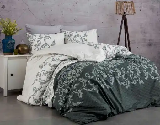Comandă acum Lenjerie de pat 1 Persoana Model Lucca Grey