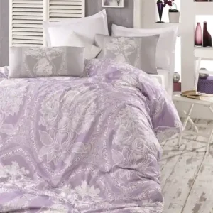 Lenjerie de pat 1 Persoana Model Madam Lili Lilac Bestseller