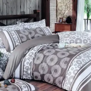 Ofertă de sezon Lenjerie de pat 1 Persoana Model Sema Brown