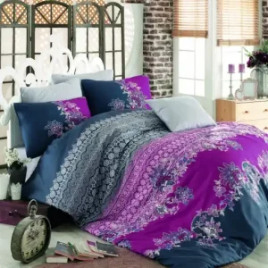 Lenjerie de pat dublu Model Azra Fuchsia Cumpără online