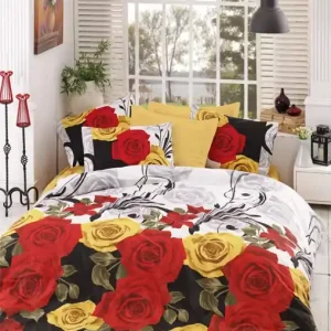 Reducere extra Lenjerie de pat dublu Model Bionca Perla Yellow
