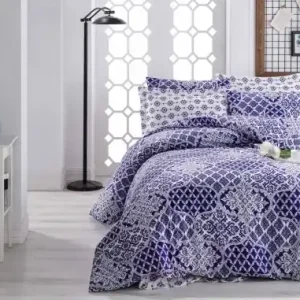 Lenjerie de pat dublu Model Donjette Dark Blue Mai ieftin