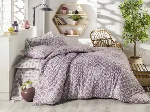 Ofertă specială Lenjerie de pat dublu Model Donjette Purple
