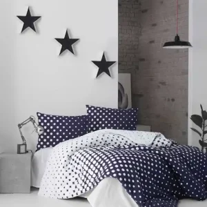 Lenjerie de pat dublu Model Puanline Dark Blue Comandă acum