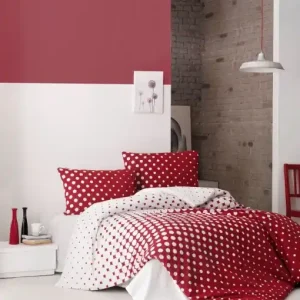 Reducere de preț Lenjerie de pat dublu Model Puanline Red