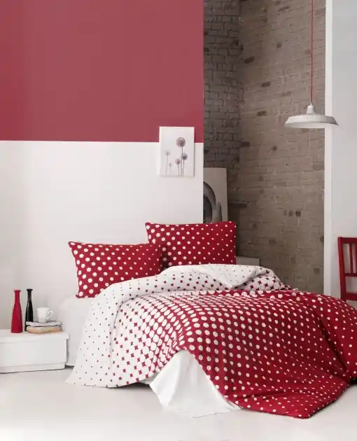 Reducere de preț Lenjerie de pat dublu Model Puanline Red