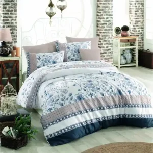 Chilipir Lenjerie de pat dublu Model Sudenaz Blue