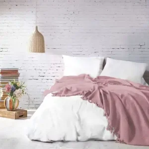 Cuvertura Pled pentru pat dublu Model Mona Powder Lichidare de stoc