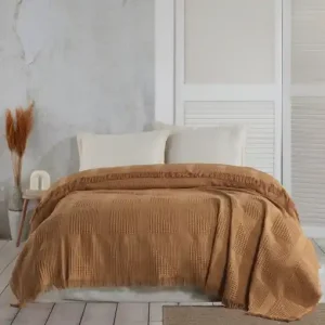 Bestseller Cuvertura Pled pentru pat dublu Model Sirius Mustard