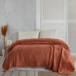 Plată sigură Cuvertura Pled pentru pat dublu Model Sirius Tile Red