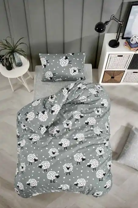 Lenjerie de pat 1 Persoana Model Lamb Cumpără acum