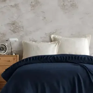 Cuvertura Pled pentru pat dublu Model Berlino Navy Reduceri