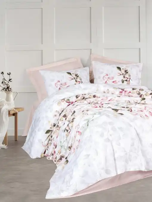 Ieftin Lenjerie de pat 1 Persoana Model Brice Beige