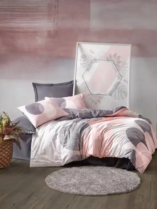 Vezi acum Lenjerie de pat 1 Persoana Model Leron Grey