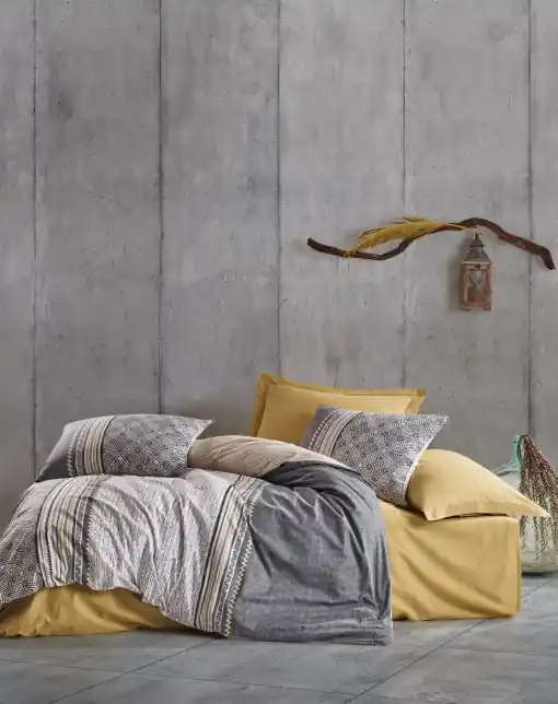 Noutate Lenjerie de pat 1 Persoana Model Nedra Beige