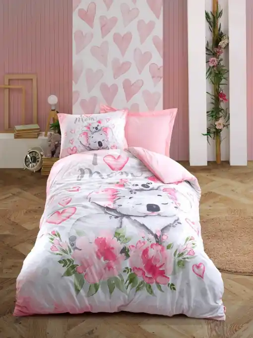 Promoție Lenjerie de pat Copii Model Koala Pink