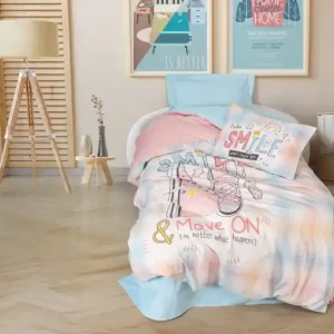 Lenjerie de pat Copii Model Smile Mint Livrare expres