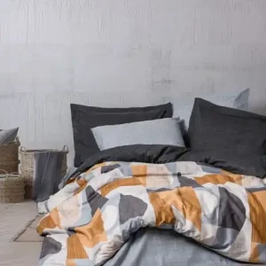 Ieftin Lenjerie de pat 1 Persoana Model Giorno Grey