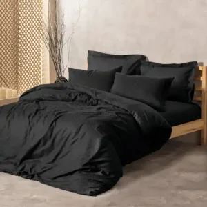 Lichidare de stoc Lenjerie de pat 1 Persoana Model Plaid Black
