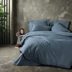 Lenjerie de pat 1 Persoana Model Plain Anthracite Plată sigură
