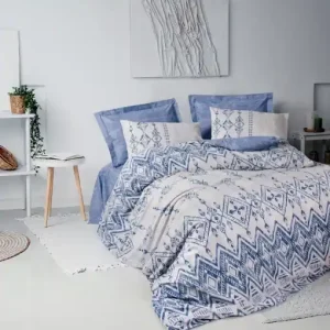 Cumpără online Lenjerie de pat dublu Model Cleo Blue