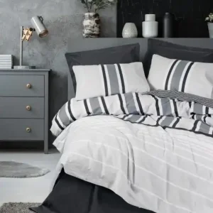 Livrare expres Lenjerie de pat dublu Model Nobby Anthracite