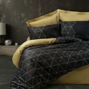 Lenjerie de pat dublu Model Veta Gold Ofertă exclusivă