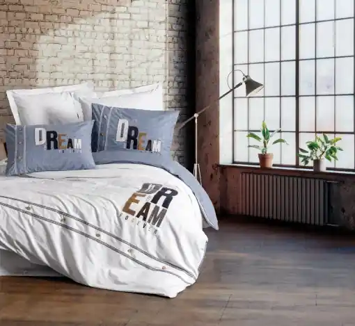 Lenjerie de pat 1 Persoana Model Forever Grey Vezi acum