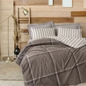 Ofertă specială Lenjerie de pat dublu Model Caldo Brown