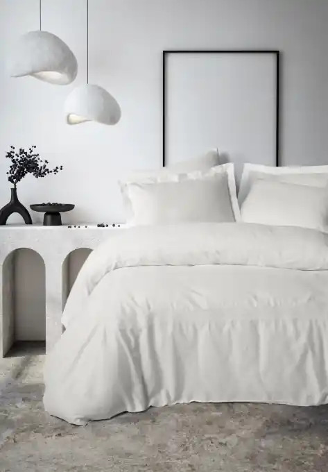 Bestseller Lenjerie de pat dublu, Bumbac 100% Satinat Model Galant White