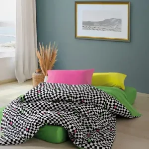 Cel mai vândut Lenjerie de pat dublu Model Dazzle Green