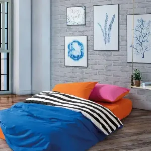 Cel mai bun preț Lenjerie de pat dublu Model Dusk Blue