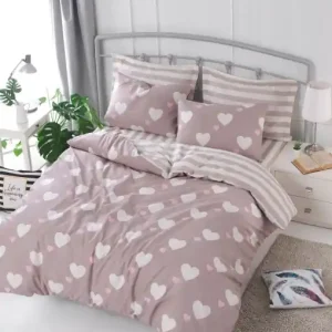 Nu rata Lenjerie de pat dublu Model Herz Dusty Rose