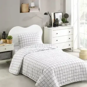 Set Cuvertura de pat 1 Persoana Model Artus Grey Noutate