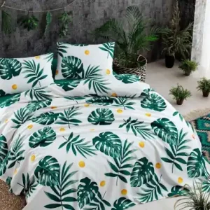 Preț promoțional Set Cuvertura Pique Model Monstera Green v2