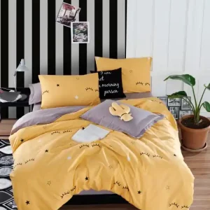 Lenjerie de pat dublu Model Dide Yellow Cumpără online