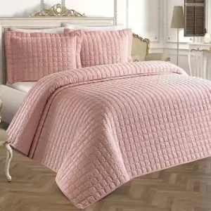 Set Cuvertura Pat Dublu Model Estiva Powder Reducere specială