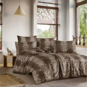 Lenjerie de pat 1 Persoana Model Leopard Cumpărături sigure