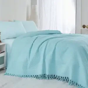 Discount Cuvertura Pled pentru pat dublu Model 115 Turquoise