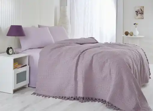 Livrare rapidă Cuvertura Pled pentru pat dublu Model 118 Purple