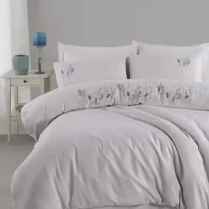 Lenjerie de pat dublu Model Nilda Light Grey Preț promoțional