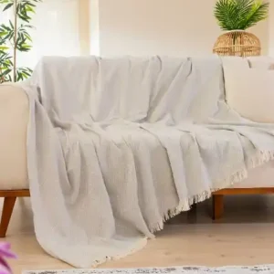 Cuvertura pentru Canapea Model Woven Cozy Grey Expediere rapidă