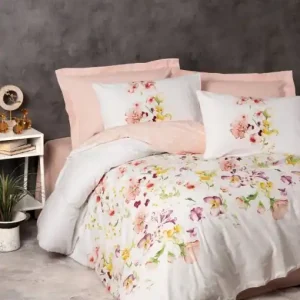 Livrare expres Lenjerie de pat 1 Persoana Model Emma v2 Salmon