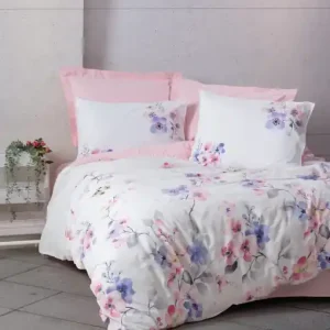 Lenjerie de pat 1 Persoana Model Jayda Pink Livrare rapidă