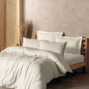 Lenjerie de pat dublu Model Plaid Cream Cel mai bun preț