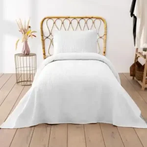 Calitate înaltă Cuvertura Pique pentru pat 1 Persoana Model Waffle White