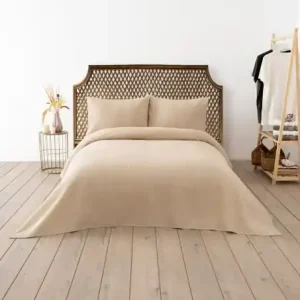 Cuvertura Pled pentru pat dublu Model Waffle Beige Calitate înaltă