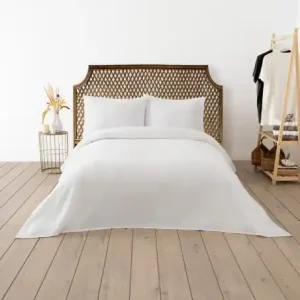 Cuvertura Pled pentru pat dublu Model Waffle White Bestseller